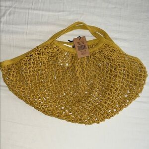 Yellow Knit Tote Bag